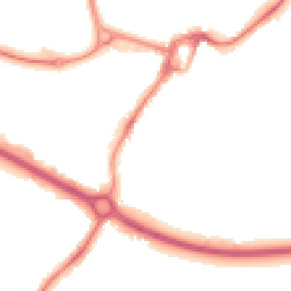 Night-time road noise heatmap for PO19 8FD