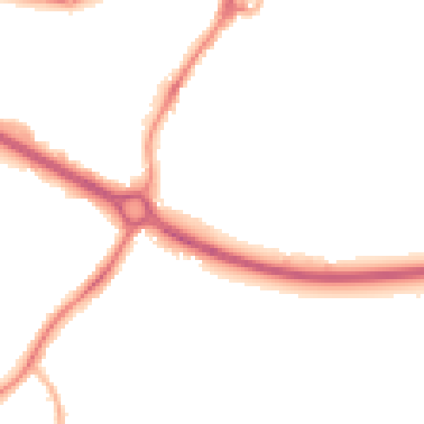 Night-time road noise heatmap for PO19 8FF