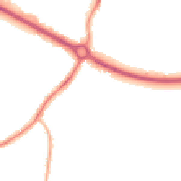 Night-time road noise heatmap for PO19 8RW