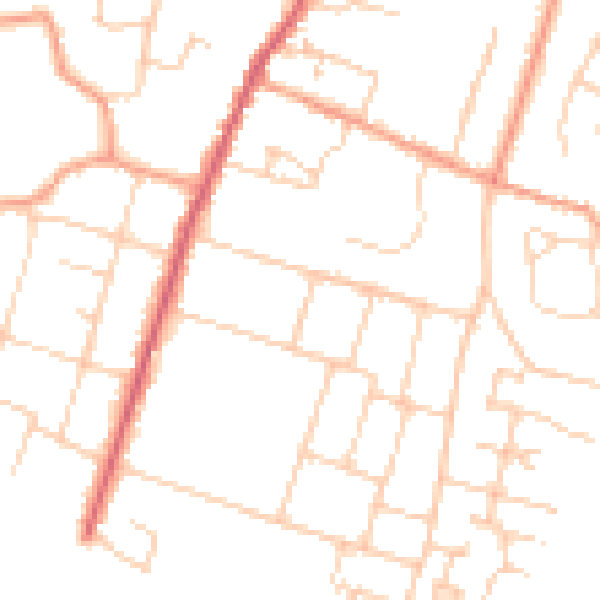 Daytime road noise heatmap for PO20 0AD