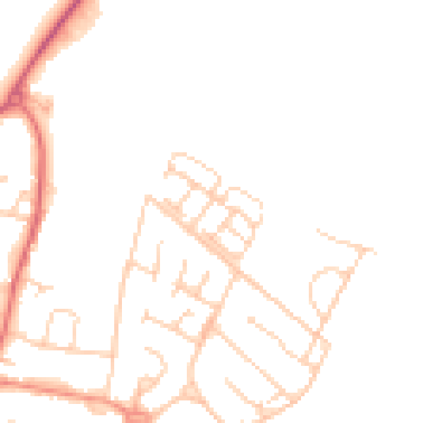 Daytime road noise heatmap for PO20 0AE