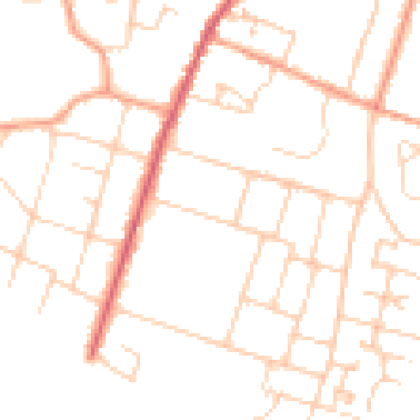 Daytime road noise heatmap for PO20 0AG