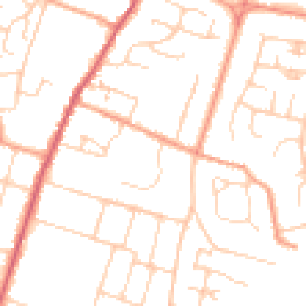 Daytime road noise heatmap for PO20 0AH