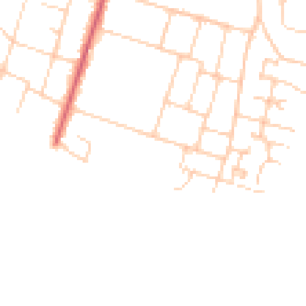 Daytime road noise heatmap for PO20 0AN