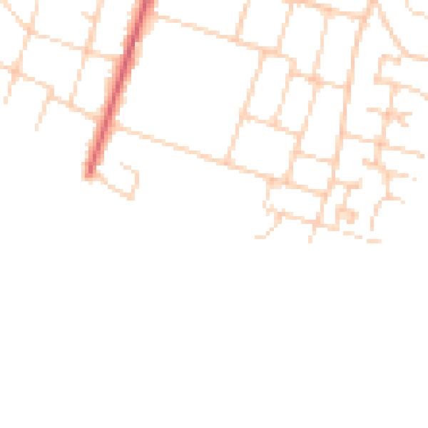 Daytime road noise heatmap for PO20 0AR