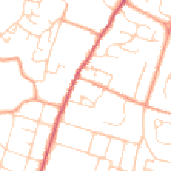 Daytime road noise heatmap for PO20 0AT