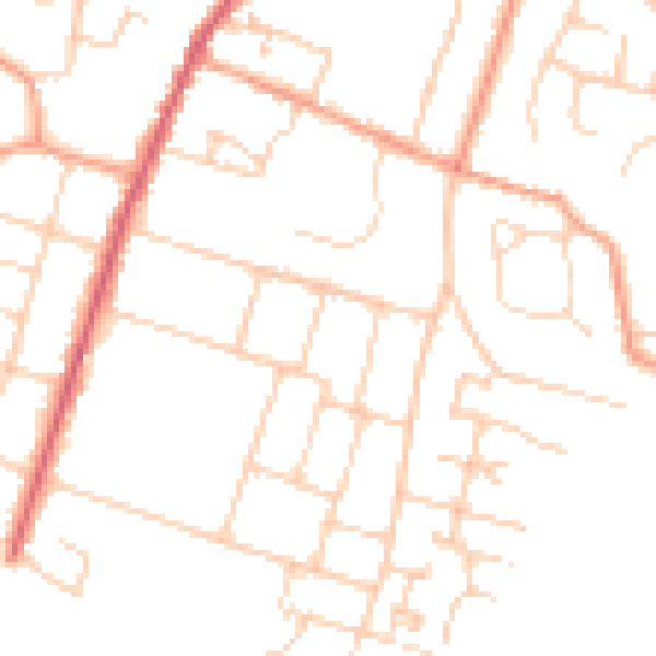 Daytime road noise heatmap for PO20 0AW