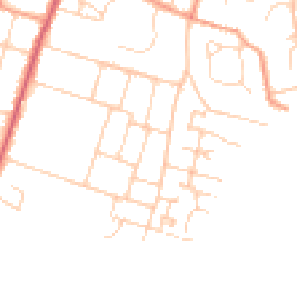 Daytime road noise heatmap for PO20 0AZ