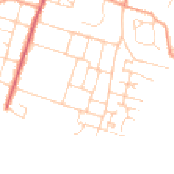 Daytime road noise heatmap for PO20 0BA