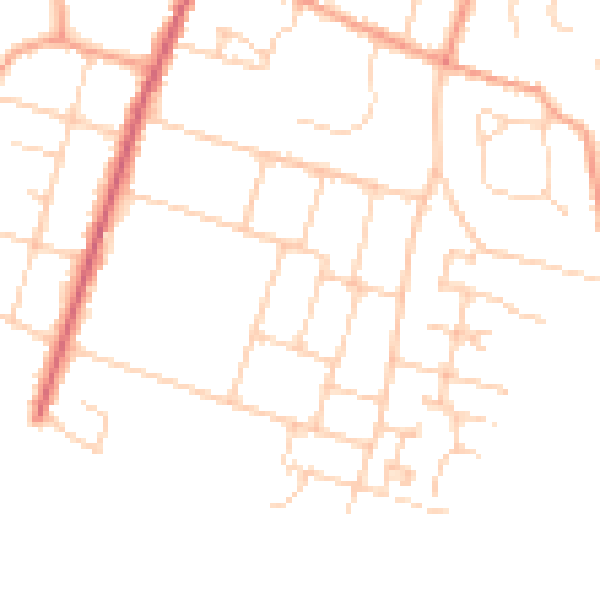 Daytime road noise heatmap for PO20 0BD