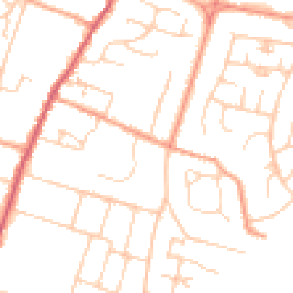 Daytime road noise heatmap for PO20 0BE