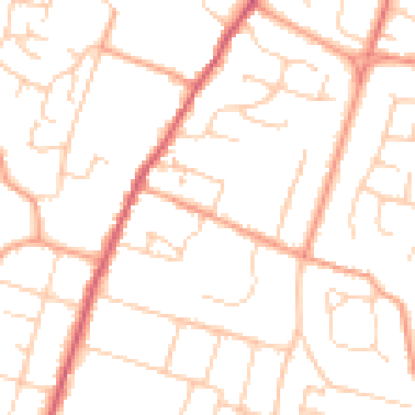 Daytime road noise heatmap for PO20 0BH