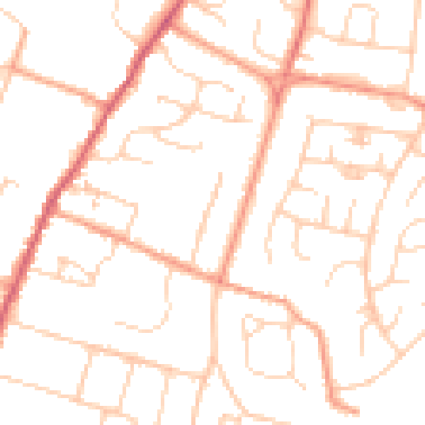 Daytime road noise heatmap for PO20 0BW