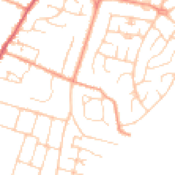 Daytime road noise heatmap for PO20 0BX
