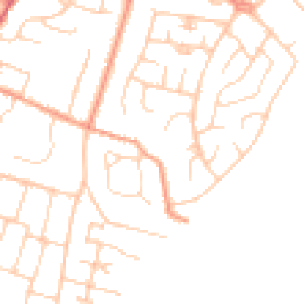 Daytime road noise heatmap for PO20 0DA