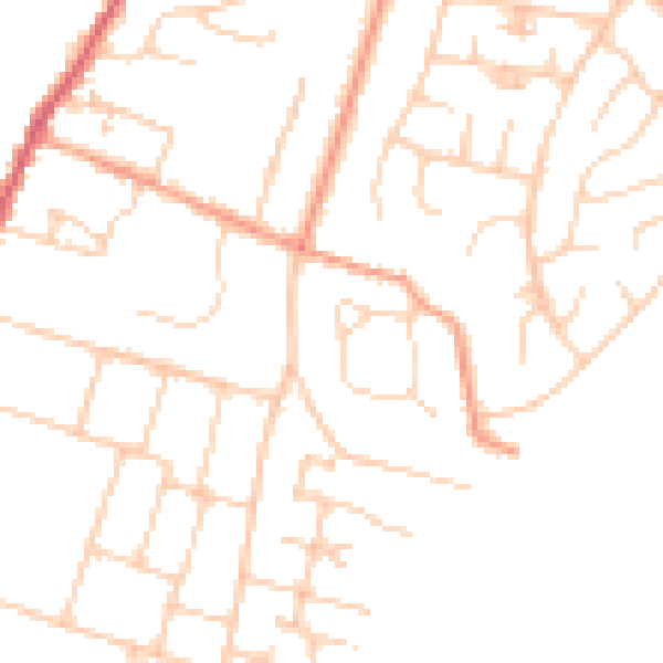 Daytime road noise heatmap for PO20 0DG