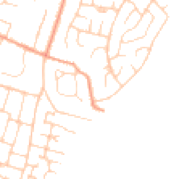 Daytime road noise heatmap for PO20 0DH