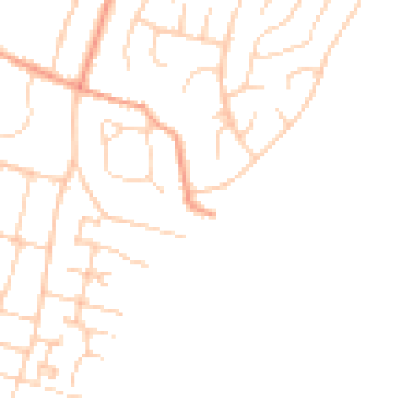 Daytime road noise heatmap for PO20 0DJ