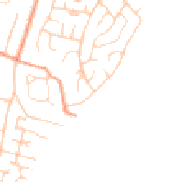 Daytime road noise heatmap for PO20 0DL