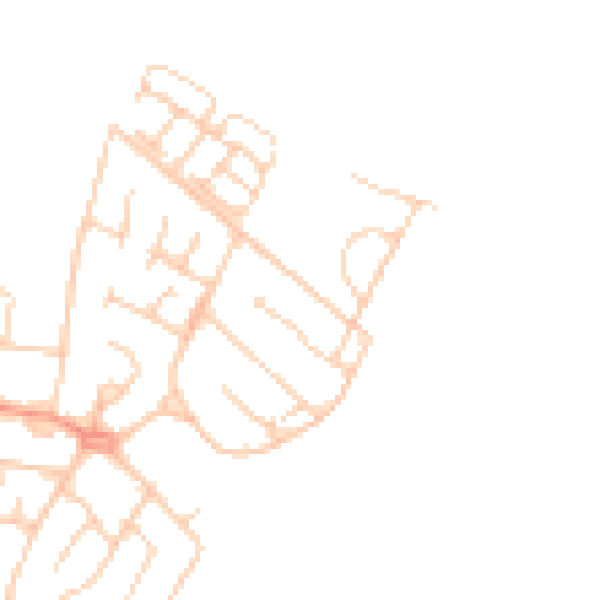 Daytime road noise heatmap for PO20 0PW