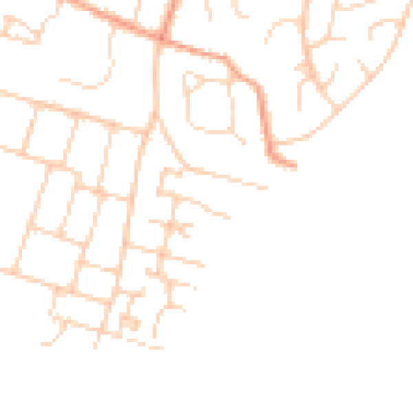 Daytime road noise heatmap for PO20 0TW