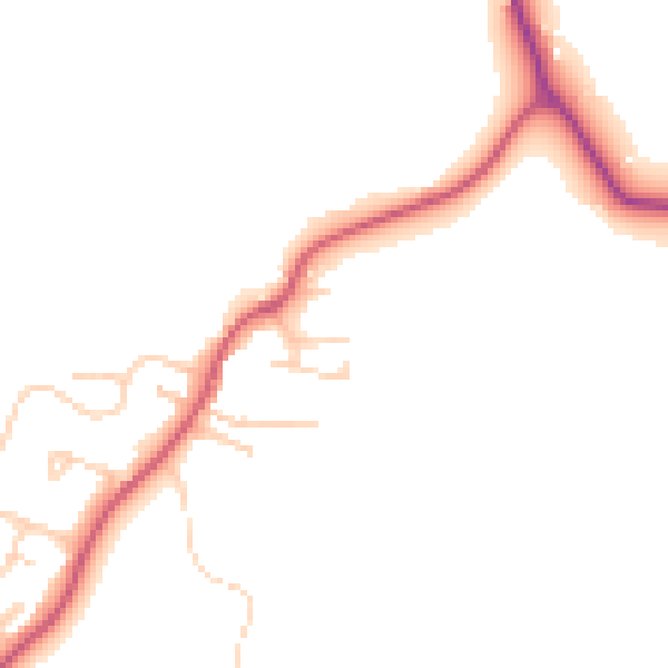 Daytime road noise heatmap for PO20 1AE