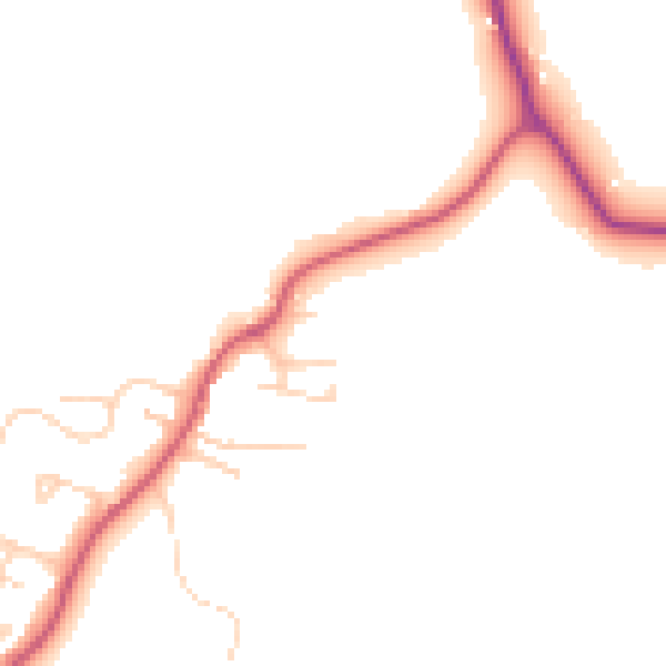 Daytime road noise heatmap for PO20 1BG
