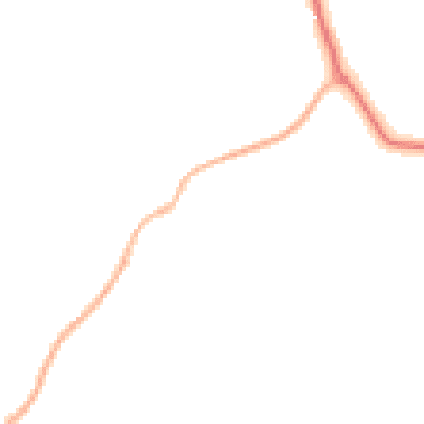 Night-time road noise heatmap for PO20 1BG