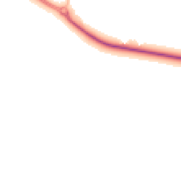 Night-time road noise heatmap for PO20 1DZ