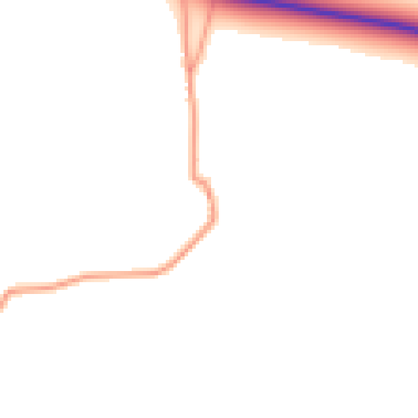 Daytime road noise heatmap for PO20 1ED
