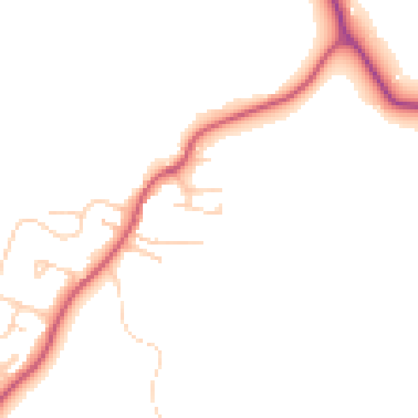 Daytime road noise heatmap for PO20 1NQ