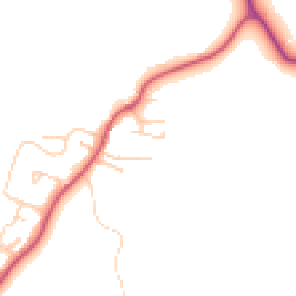 Daytime road noise heatmap for PO20 1NZ