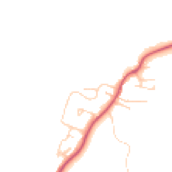Daytime road noise heatmap for PO20 1PG