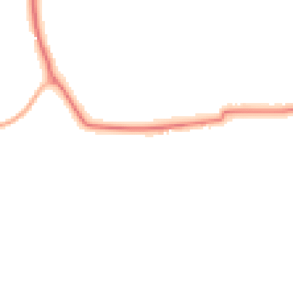 Night-time road noise heatmap for PO20 1WP