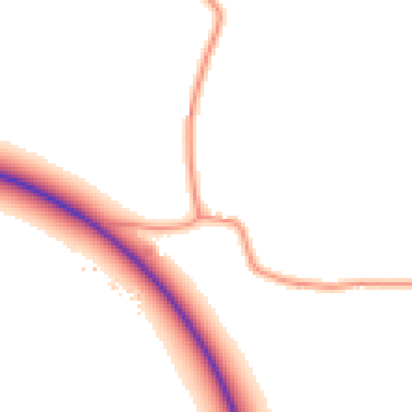Daytime road noise heatmap for PO20 2DR