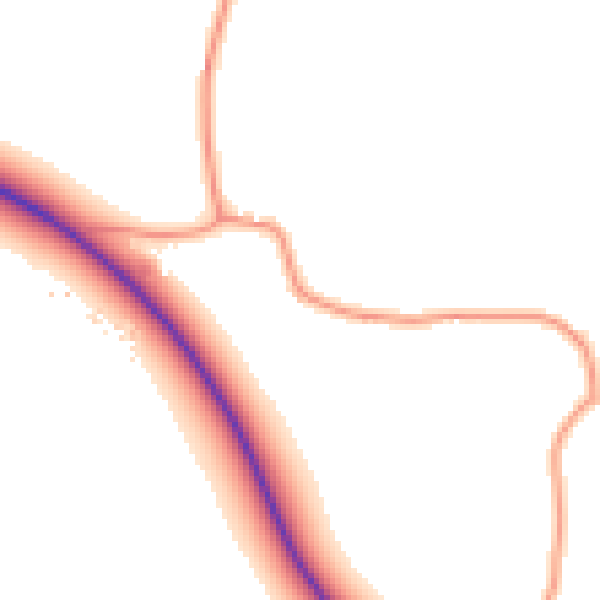 Daytime road noise heatmap for PO20 2DS