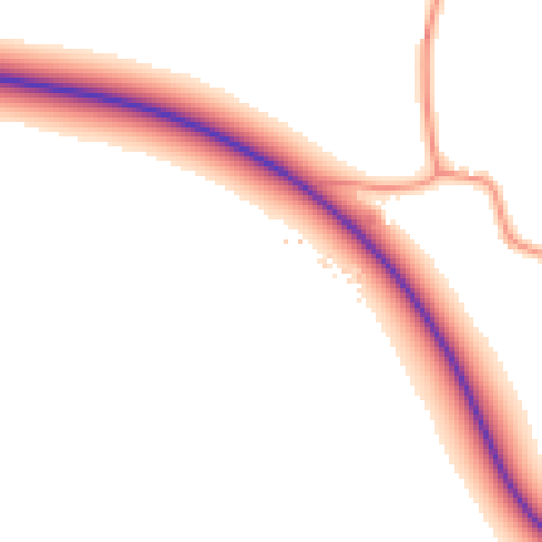 Daytime road noise heatmap for PO20 2DX