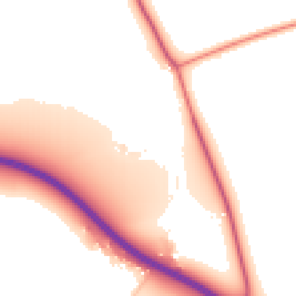 Daytime road noise heatmap for PO20 2EW