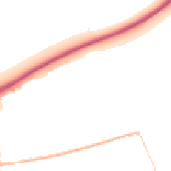 Night-time road noise heatmap for PO20 2JY