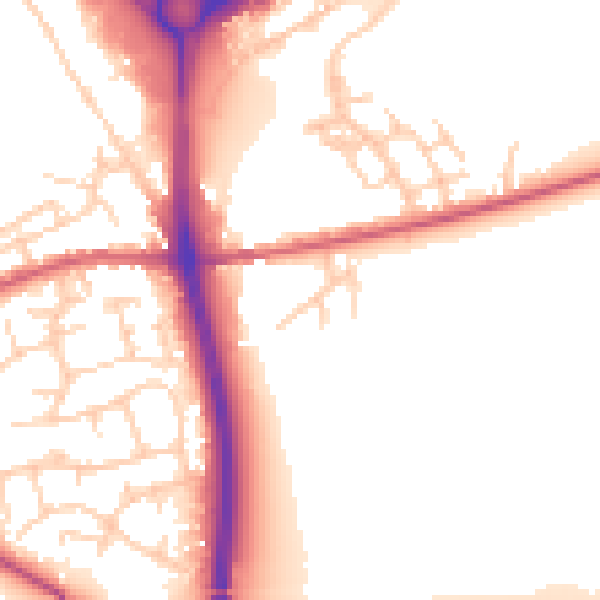 Daytime road noise heatmap for PO20 2LG