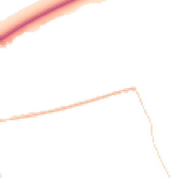 Night-time road noise heatmap for PO20 2LP
