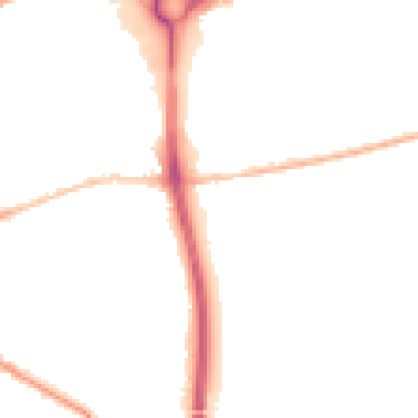 Night-time road noise heatmap for PO20 2NG