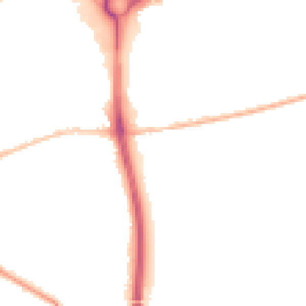 Night-time road noise heatmap for PO20 2NH