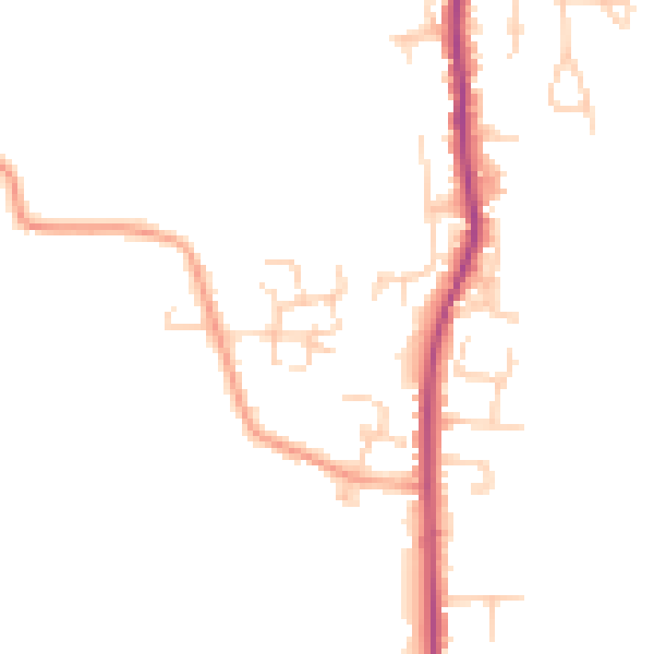 Daytime road noise heatmap for PO20 3AH