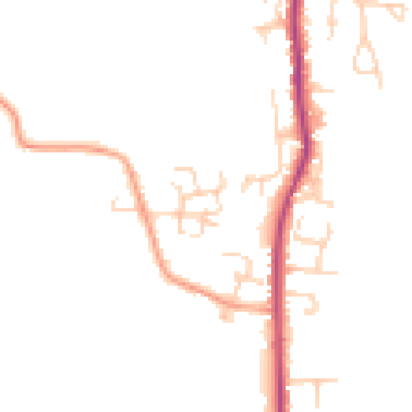 Daytime road noise heatmap for PO20 3AL