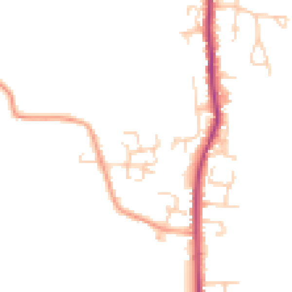 Daytime road noise heatmap for PO20 3AN