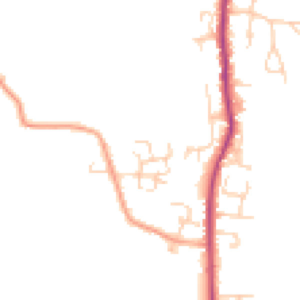 Daytime road noise heatmap for PO20 3AQ