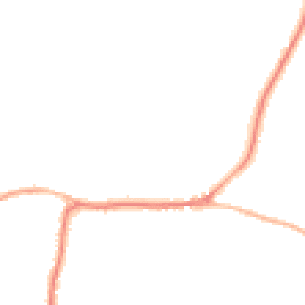 Night-time road noise heatmap for PO20 3AR