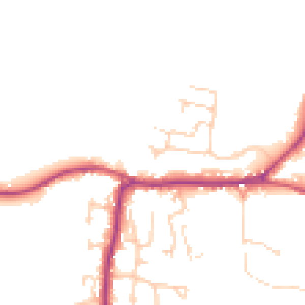 Daytime road noise heatmap for PO20 3AS