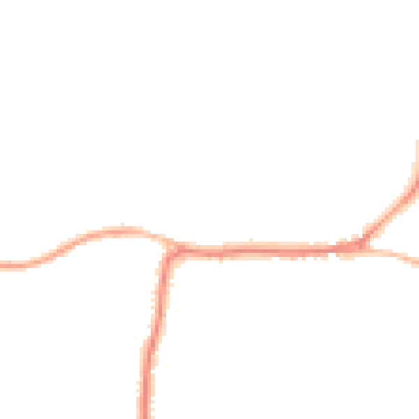 Night-time road noise heatmap for PO20 3AS